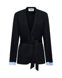 Blazer with belt and contrasting details - Silvian Heach
