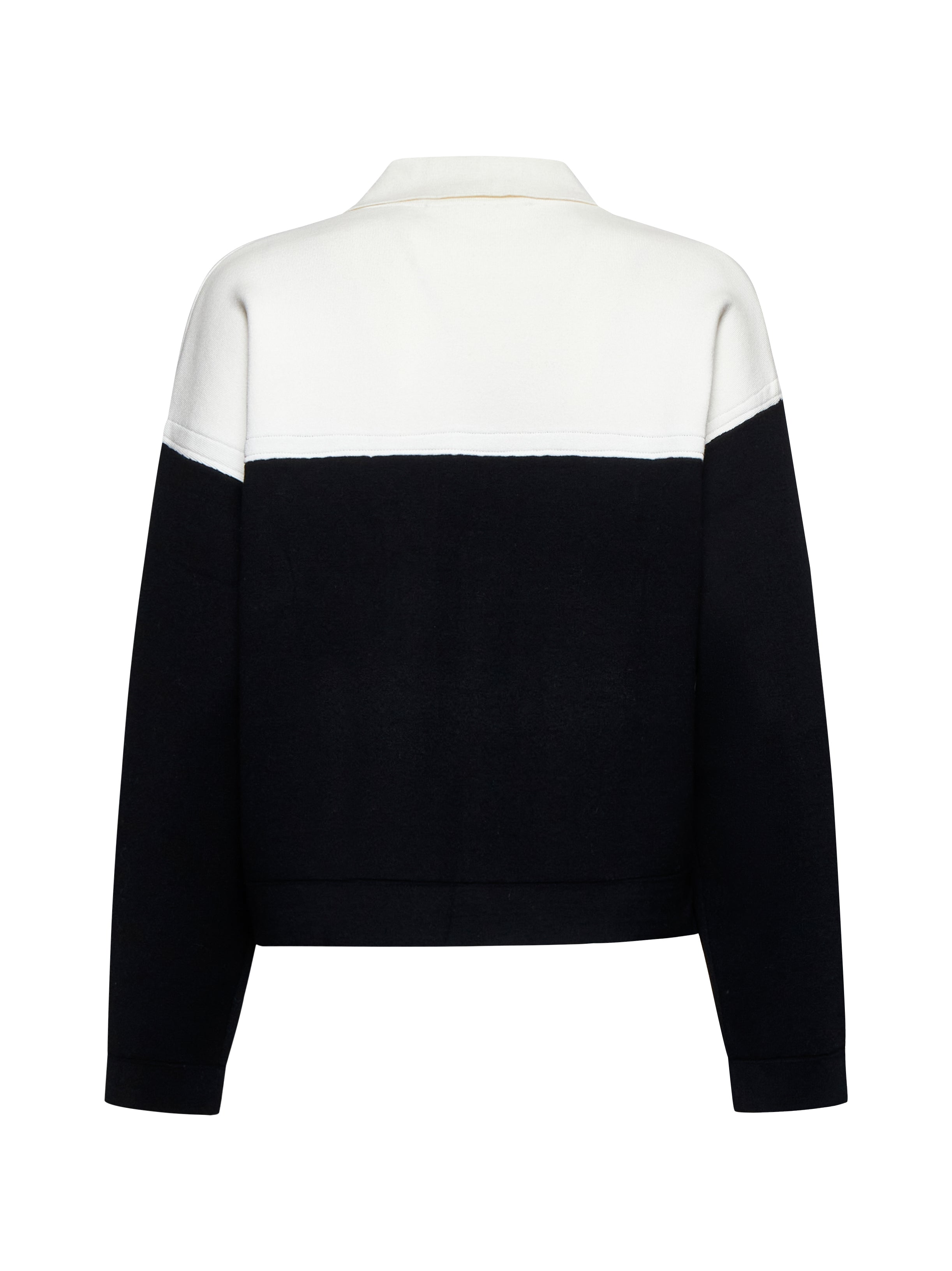 Two-tone sweater with collar and jewel buttons - Silvian Heach