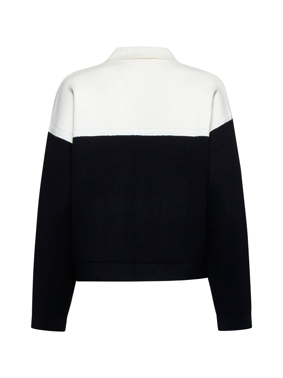 Two-tone sweater with collar and jewel buttons - Silvian Heach