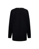 Maglia nera con orlo allungato - Silvian Heach
