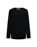 Maglia nera con orlo allungato - Silvian Heach