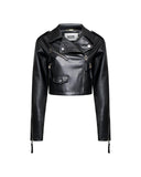 Giubbino biker corto in pelle - Silvian Heach