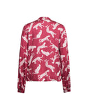 Printed blouse with gathered collar - Silvian Heach