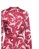 Shirt dress with matching belt - Silvian Heach
