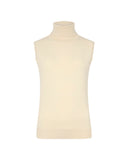 Sleeveless Top with High Neck