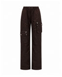 Nylon Cargo Pants with Zip Details