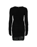 Mini Dress Drappeggiato in Tulle