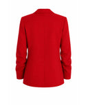 Single-breasted blazer with gathered sleeves