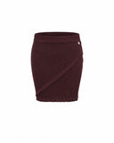Ribbed Knit Bandeau Top with Crossover