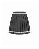 Minigonna Plissettata in Maglia Stile Preppy