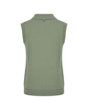 Gilet in Maglia con Colletto Polo e Bottoni