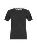 Maglia a Maniche Corte con Collo Gioiello