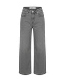 Jeans Wide Leg con Cuciture Frontali