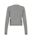 Pullover Girocollo Essenziale Grigio Melange