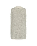 Long Vest in Bouclé Effect Knit