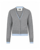 Two-tone knitted cardigan
