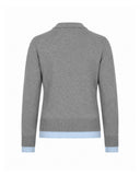 Two-tone knitted cardigan