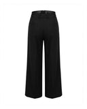 Pantaloni a Gamba Larga con Piega Stirata
