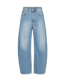 Jeans Barrel Leg con Fondo Sfrangiato