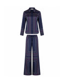 Fluid Suit with Geometric Print