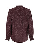 Camicia a Pois con Collo Rouches