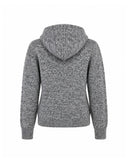 Maglione con Cappuccio e Mezza Zip ad Anello