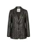 Blazer Monopetto con Texture in Rilievo