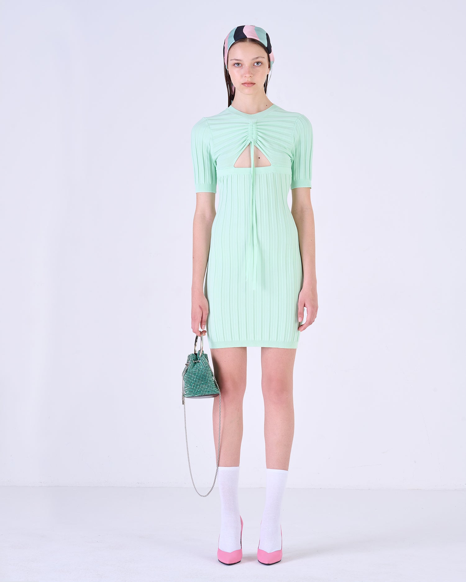 Open neckline dress