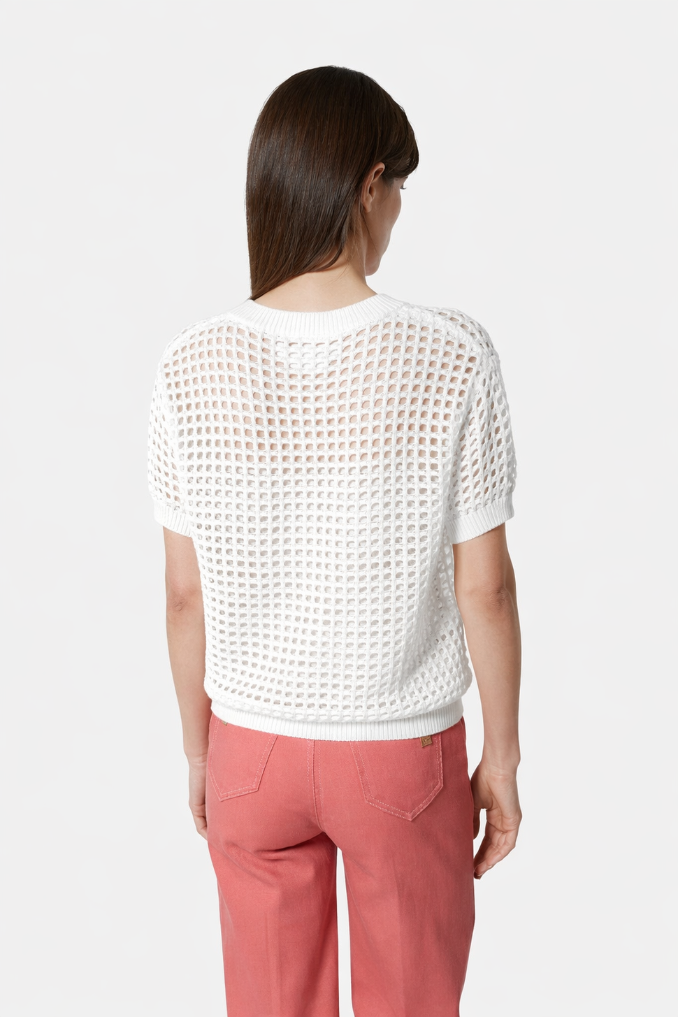 Perforated short-sleeved cotton sweater Silvian Heach sweater