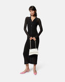 Long ribbed knit dress with buttons - Silvian Heach