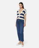 Cardigan corto in maglia traforata a righe - Silvian Heach
