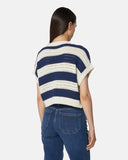 Cardigan corto in maglia traforata a righe - Silvian Heach