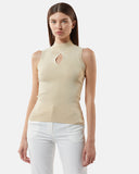 Sleeveless knitted top with cut-out - Silvian Heach