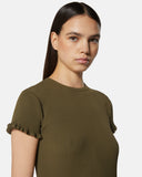 T-shirt in maglia con bordo smerlato - Silvian Heach