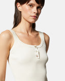 Top in maglia a costine con bottoni - Silvian Heach