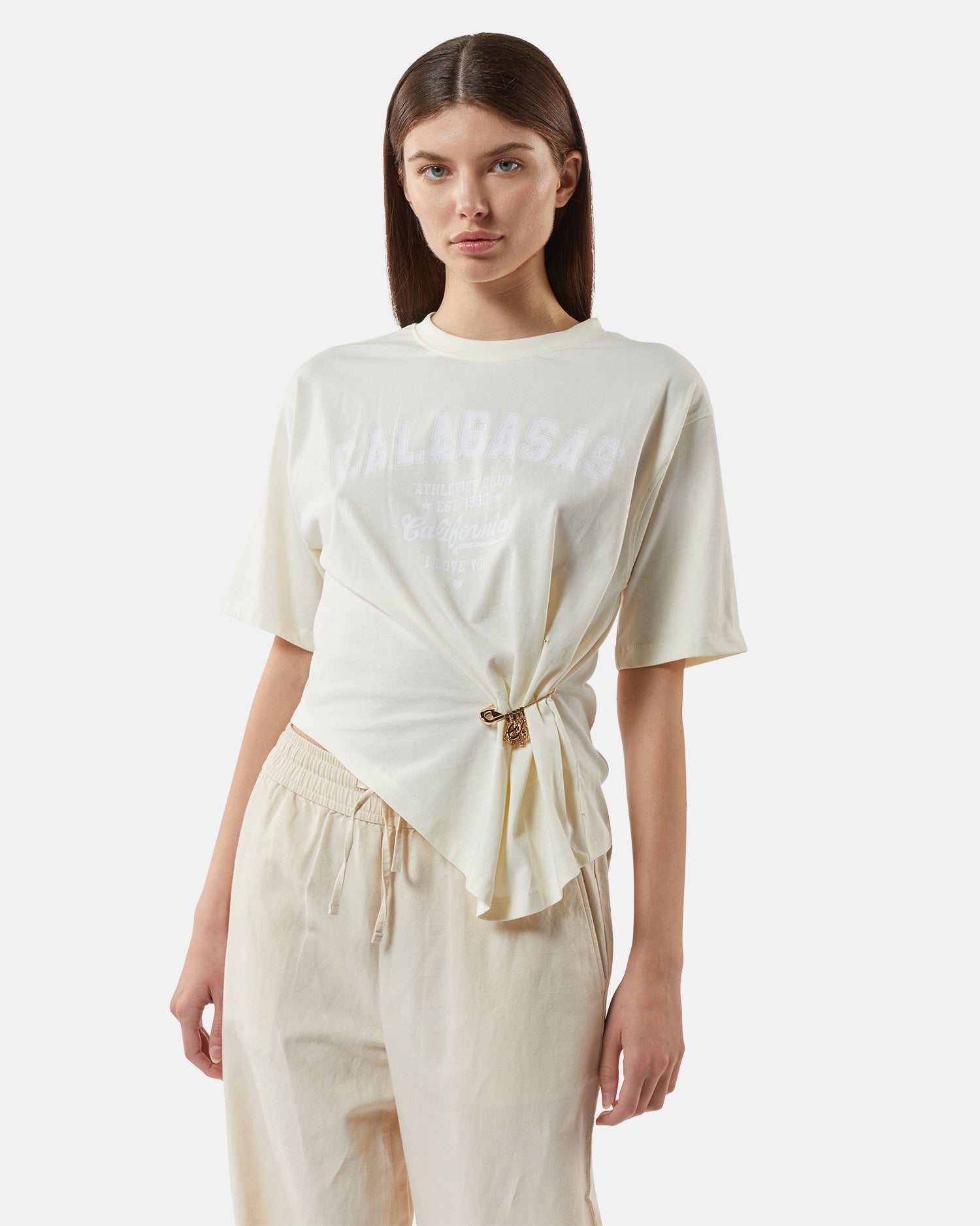 Oversize t-shirt with knotted detail