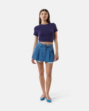 T-shirt cropped in cotone elasticizzato - Silvian Heach