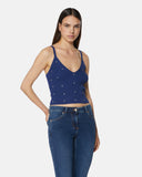 Knitted top with applied pearls - Silvian Heach