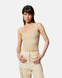 Lurex top with sweetheart neckline - Silvian Heach