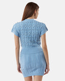 Knitted top with studs and woven workmanship - Silvian Heach