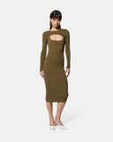 Ribbed knit midi dress - Silvian Heach