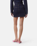 Minigonna in denim scuro con bottoni gioiello - Silvian Heach