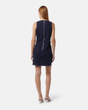 Short denim dress with jewel applications - Silvian Heach