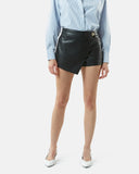 Leather effect shorts with asymmetric panel - Silvian Heach