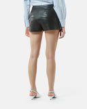 Leather effect shorts with asymmetric panel - Silvian Heach