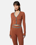 Ribbed cropped cardigan - Silvian Heach