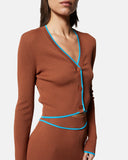 Ribbed cropped cardigan - Silvian Heach