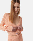 Cardigan in maglia traforata con bottoni gioiello - Silvian Heach