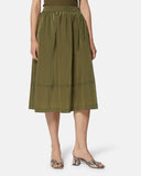 Long skirt with contrasting belt - Silvian Heach