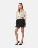 Mini skirt with floral applications - Silvian Heach